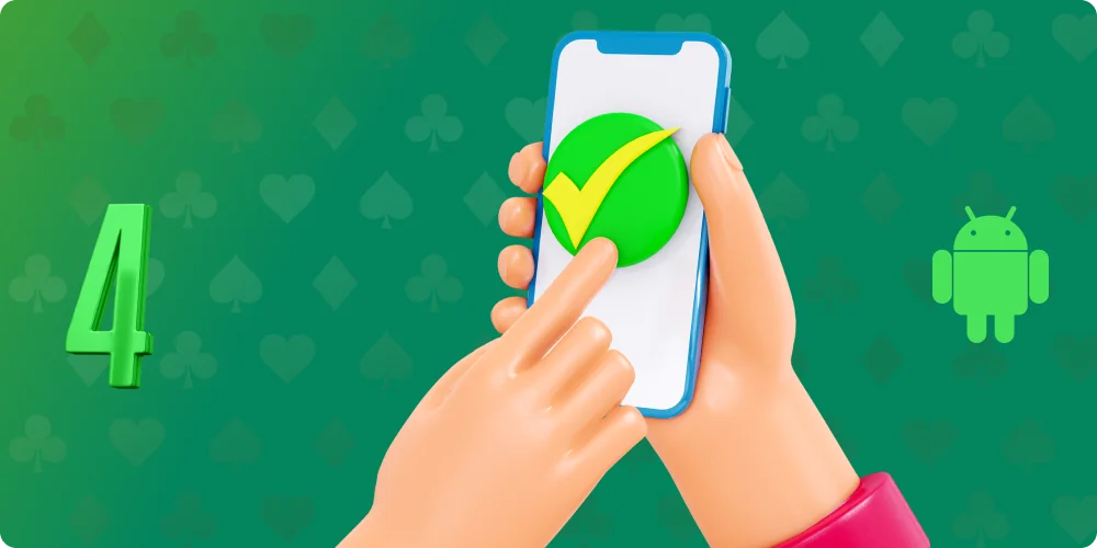 A Verde Casino alkalmazás letöltésének negyedik lépése