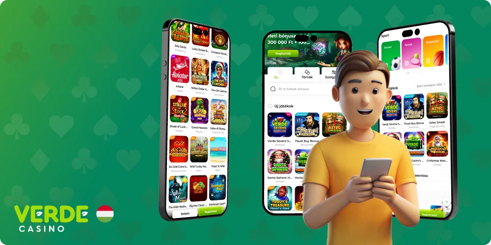 A Verde Casino app sportfogadást és szerencsejátékot kínál