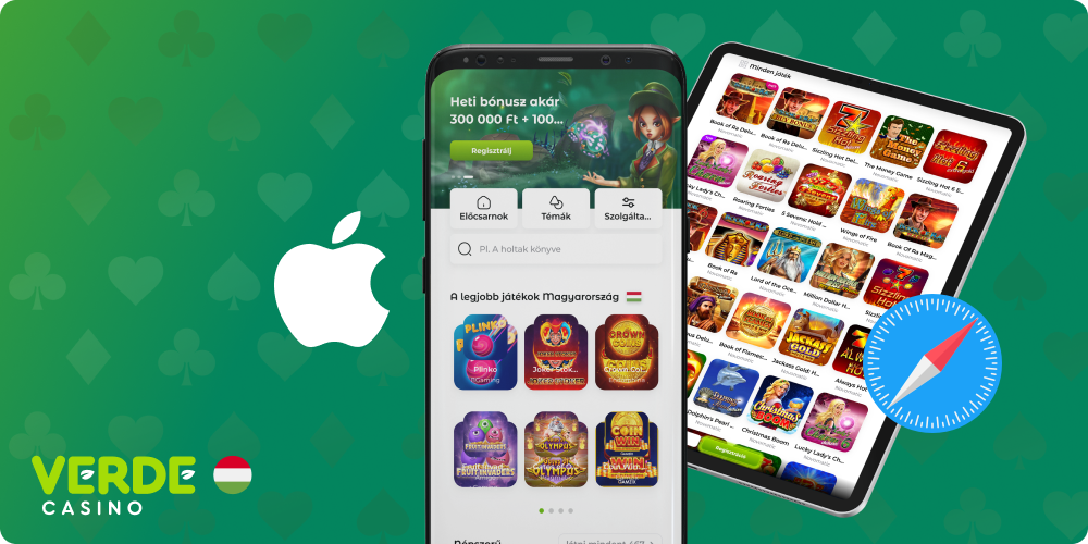 iPhone és iPad készülékekre telepíthető a Verde Casino app