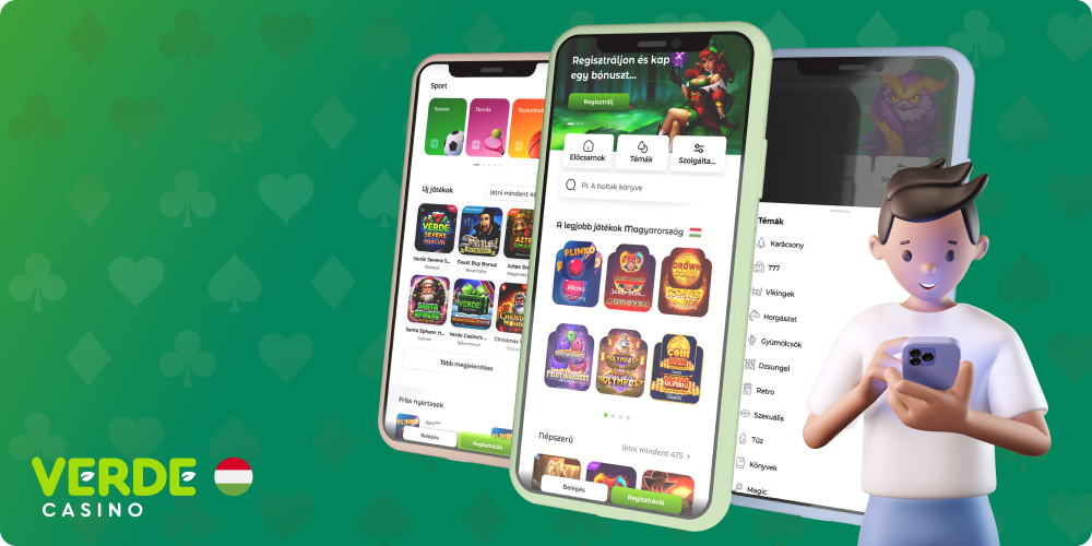 A Verde Casino egyszerű mobilalkalmazást kínál iOS és Android felhasználóknak